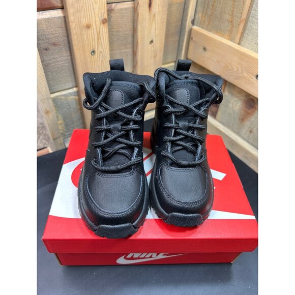 Nike Manoa 17 LTR (PS) Black Boots Size 8C - Picture 3 of 7